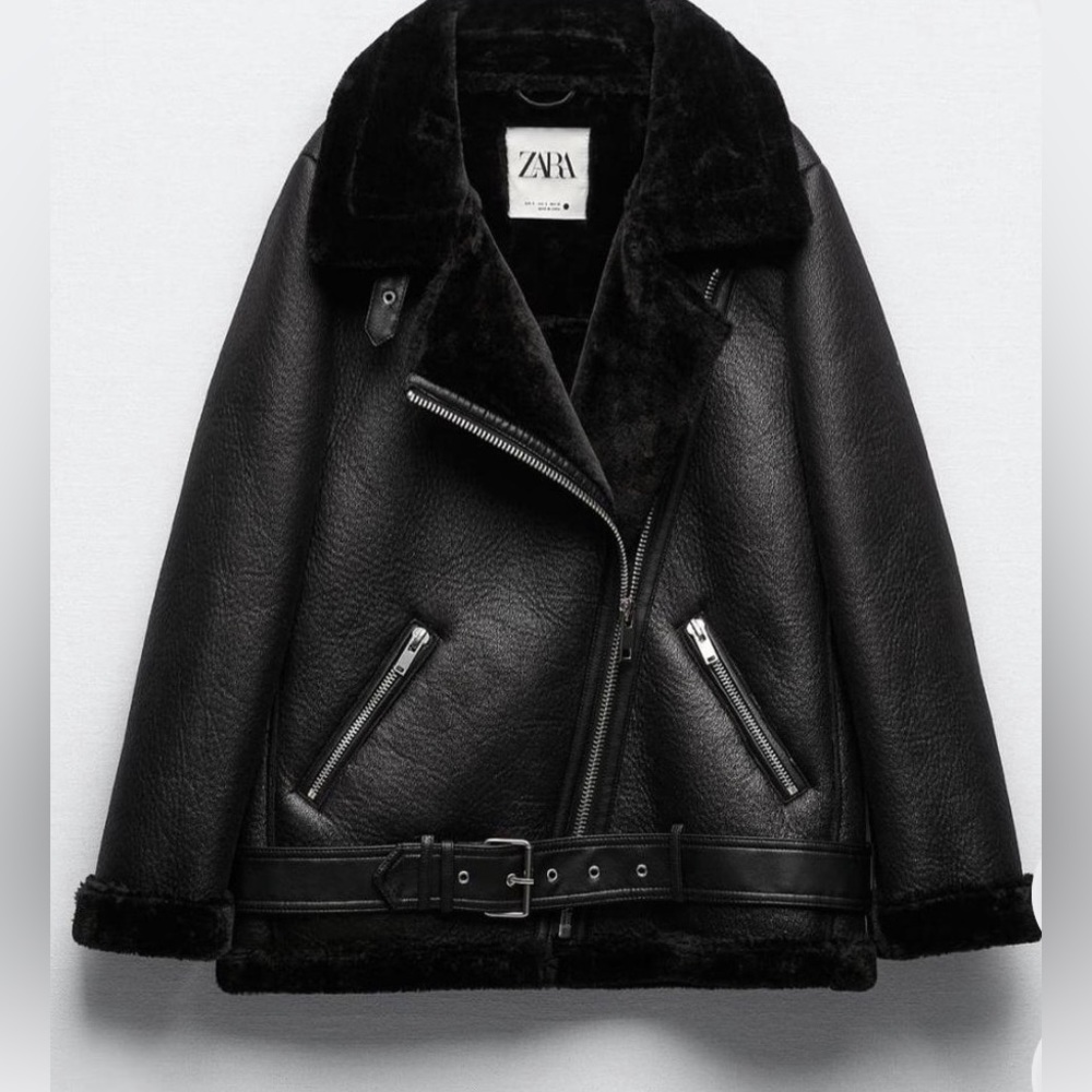 Zara double faced jacket fleece lined